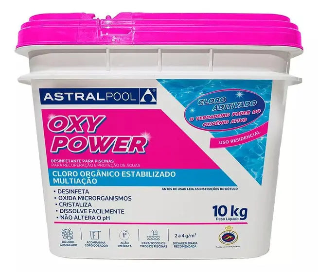 CLORO OXYPOWER MULTIACAO 5 em 1 - ASTRALPOOL 10KG - Astral pool