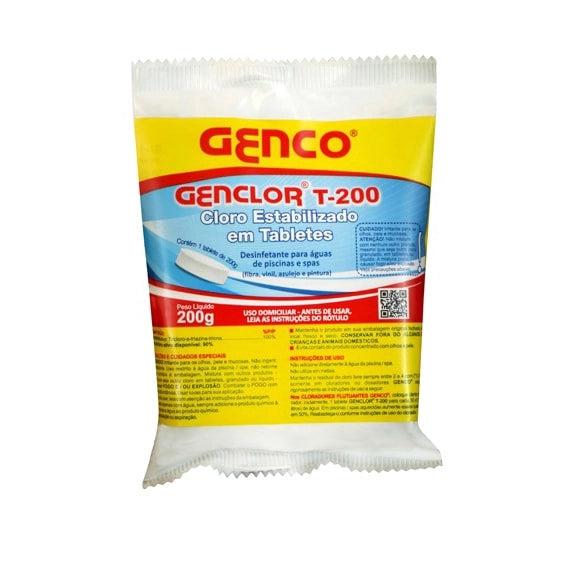 CLORO TABLETE TRADICIONAL ESTABILIZADO CONCENTRADO 200G GENCO (1 UND)