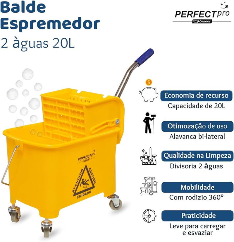 CARRINHO BALDE  ESPREMEDOR COMPACTO 20 L PERFECT