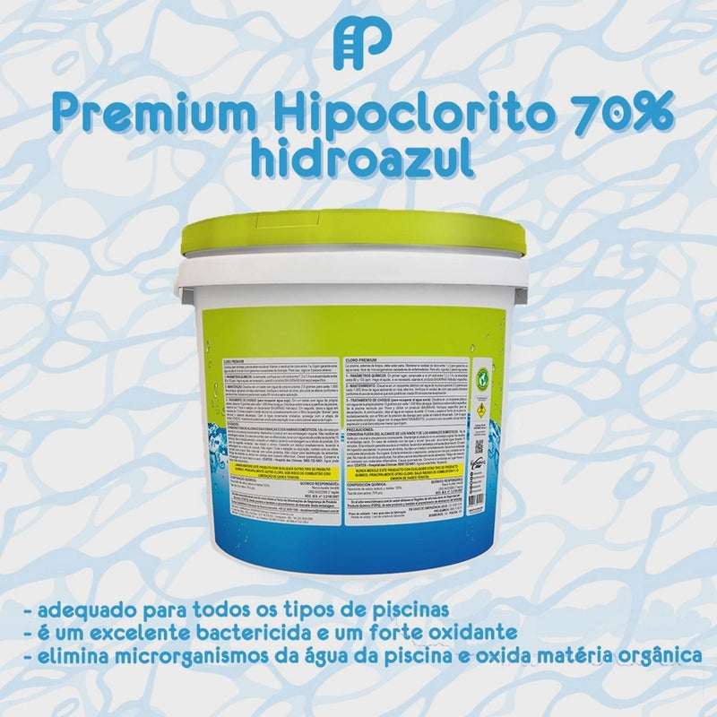 CLORO PREMIUM HIPOCLORITO 70% -HIDROAZUL 10KG