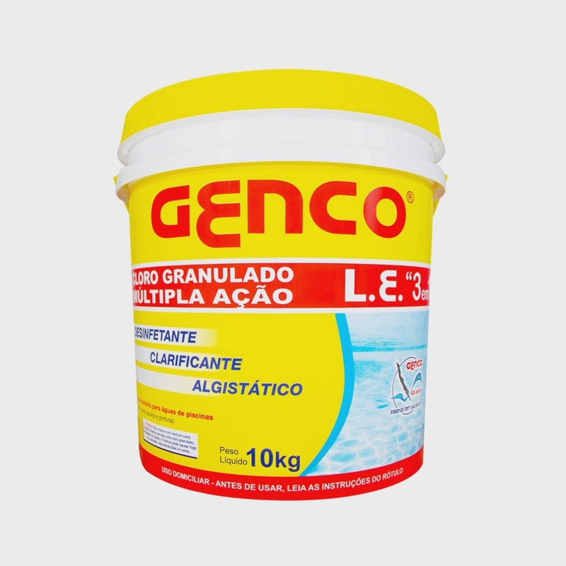 CLORO GRANULADO LE 3 EM 1 - 10KG - GENCO