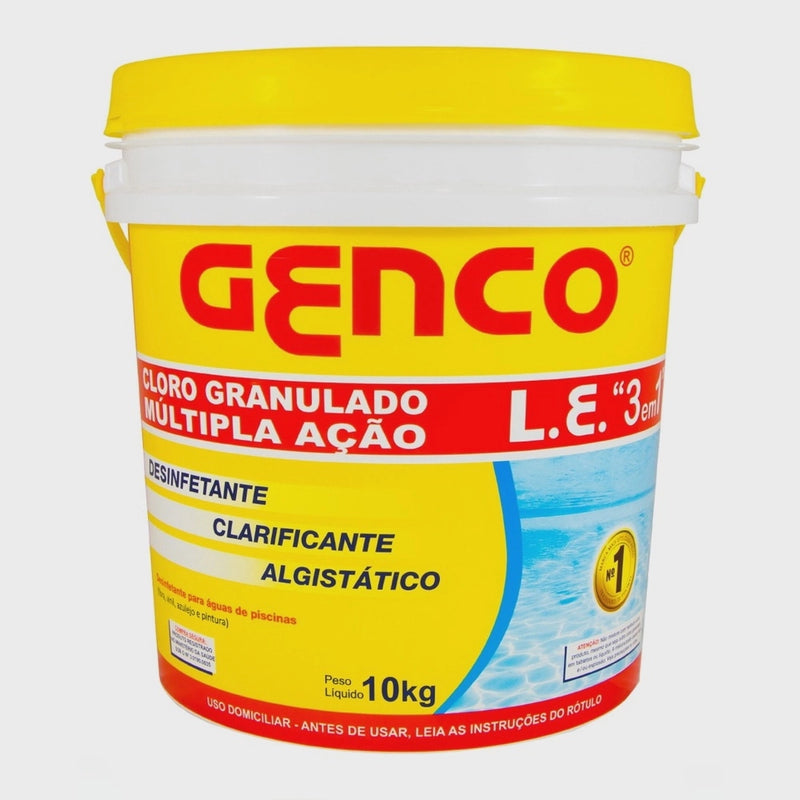 CLORO GRANULADO LE 3 EM 1 - 10KG - GENCO