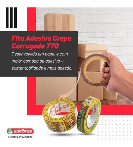 FITA EMP.CREPE ADELBRAS - 36 X 50 KRAFT