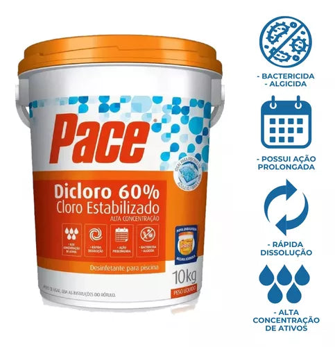 HTH-PACE DICLORO 60%GR AN. 10KG