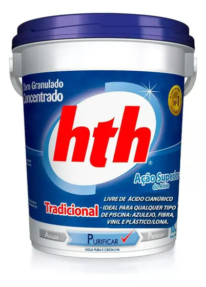 HTH PURIFICAR CLORO CONCENTRADO HIPOCLORITO PARA PISCINA 10 kg